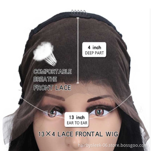 Pre-plucked 13x4 13x6 Lace Front Wigs Body Wave HD Transparent Natural Black Color Brazilian Human Hair wigs for black woman